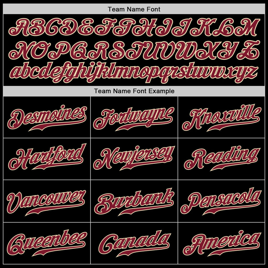 Custom Black Crimson-Gray Authentic Split Fashion Baseball Jersey