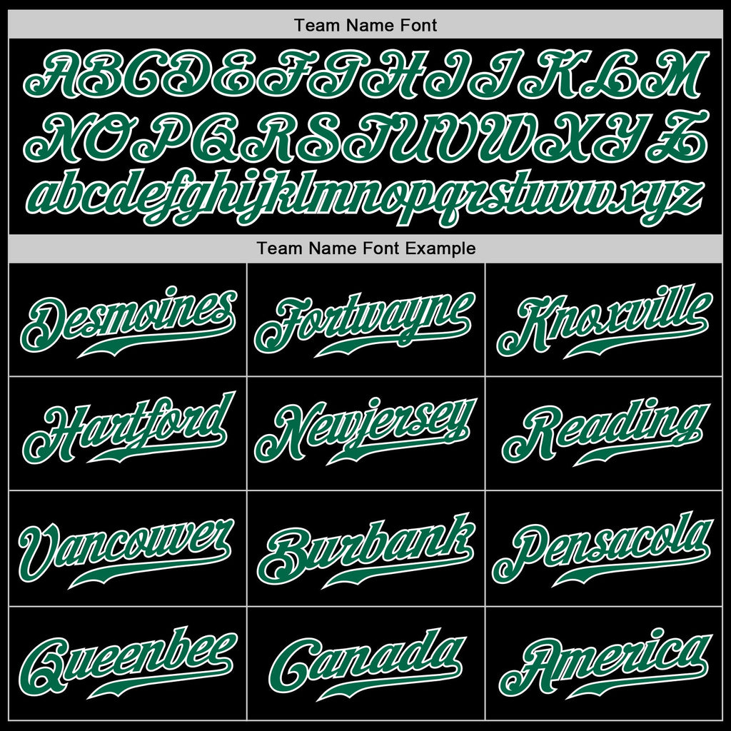 Custom Black Kelly Green-Orange Authentic Split Fashion Baseball Jersey