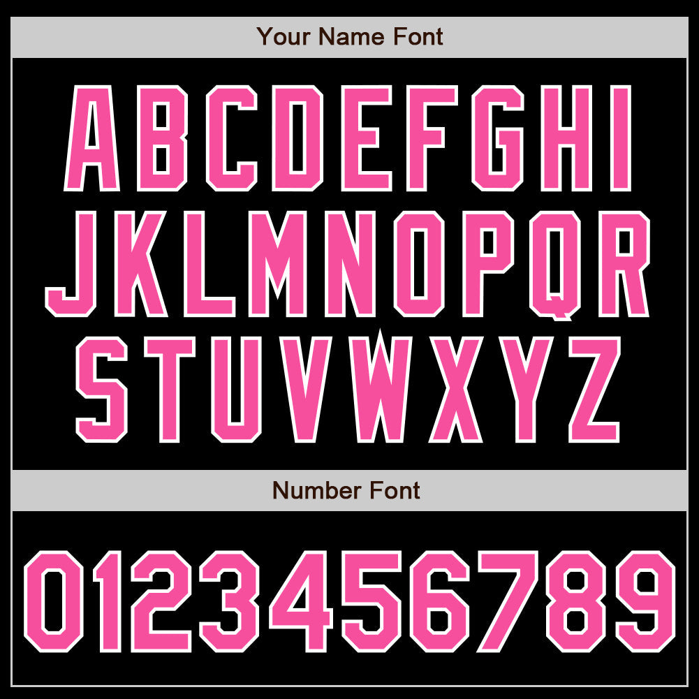 Custom Black Pink-Neon Green Authentic Split Fashion Baseball Jersey
