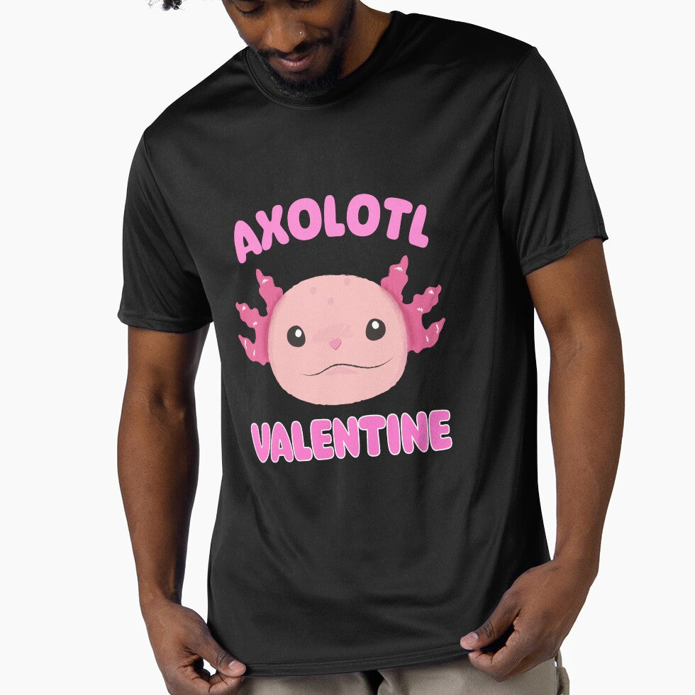 Axolotl Valentine - Adorable Axolotl Valentine by Fede Prints