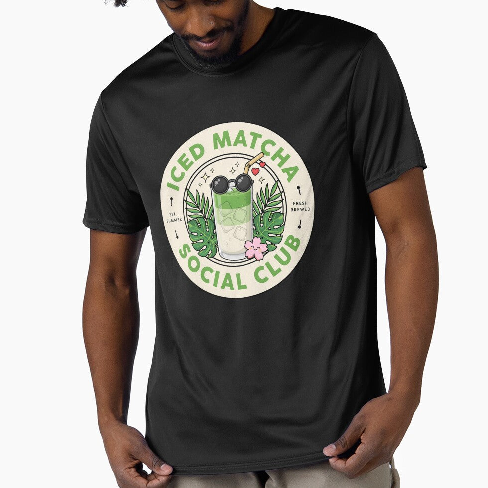 Iced Matcha Social Club – Cute Summer Matcha Latte Lover Aesthetic Design by ArcticFoxStudio