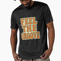 Feel The Groove Retro Typography Funky Music Design by ArtComixHaven