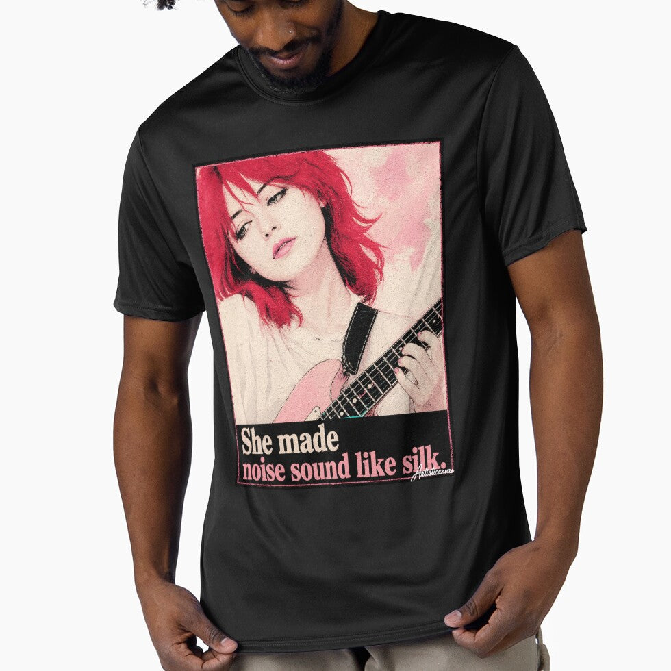 Miki Berenyi Lush Dream Pop Cherry Hair Portrait Art by Artisticanvas
