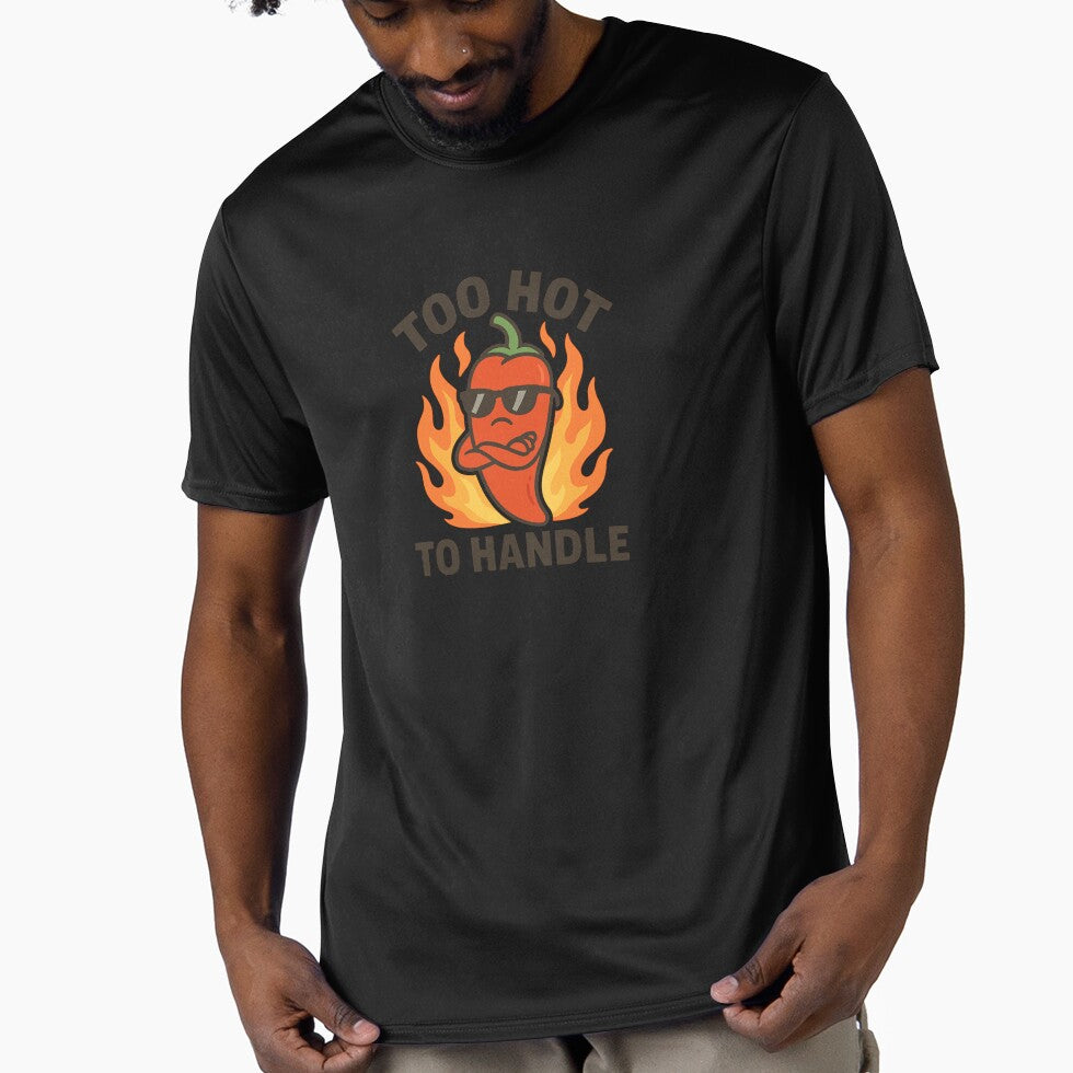 Too Hot to Handle – Spicy Cooking Pun Design by Designeerguy