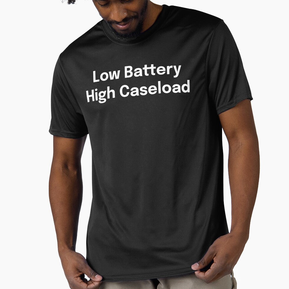Low Battery High Caseload SLP Grad Student by SimplyTees247