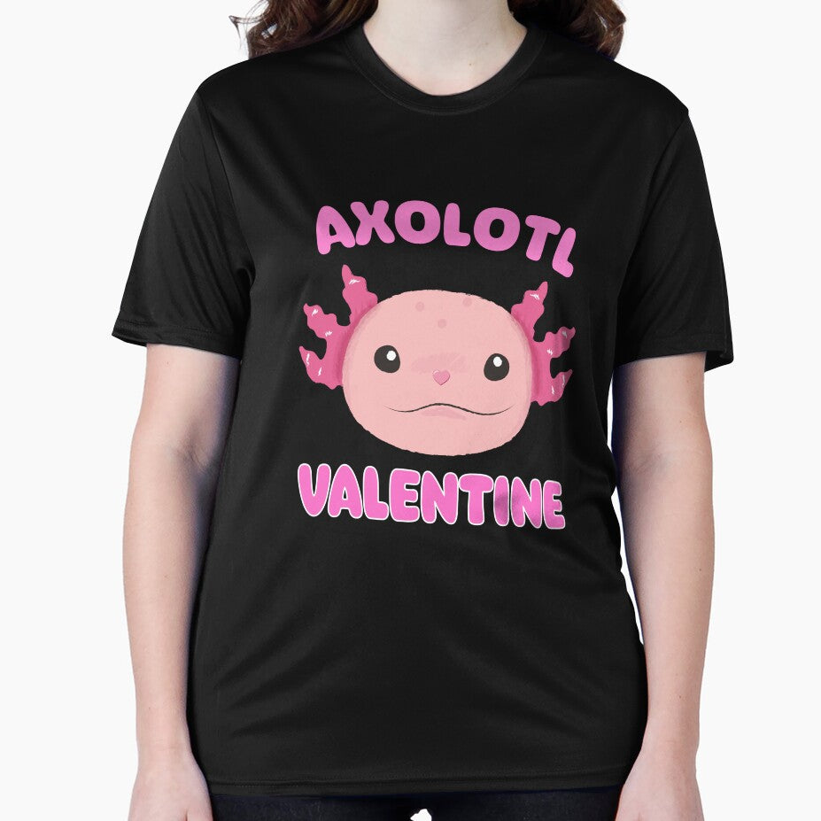 Axolotl Valentine - Adorable Axolotl Valentine by Fede Prints