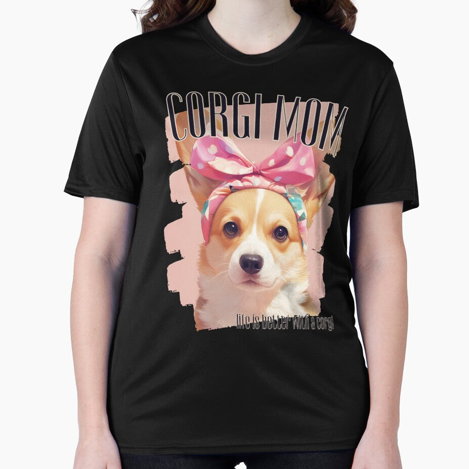 Corgi with big ribbon, corgi mom, big ribbon, gift, corgi, corgi lover, dog, dog lover, pet, message by aniMo Japan