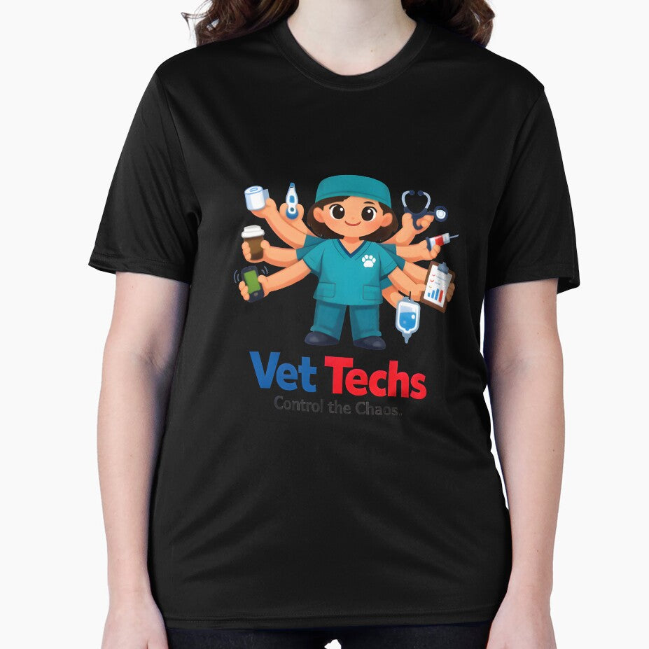 Vet Techs Control the Chaos – Cute Veterinary Technician Multi-Tasking Design by Bettybee00