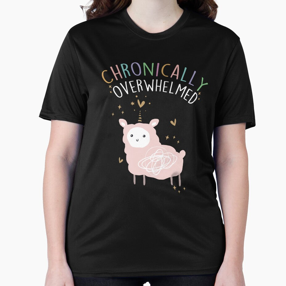 Chronically Overwhelmed ADHD Autism Llamacorn by Clara Hollins