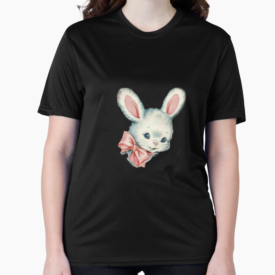 Cute vintage bunny with ribbon by Pixiedrop