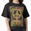 Peace & Love Festival – Psychedelic Melting Typography Poster by KAYJAY DESIGNS
