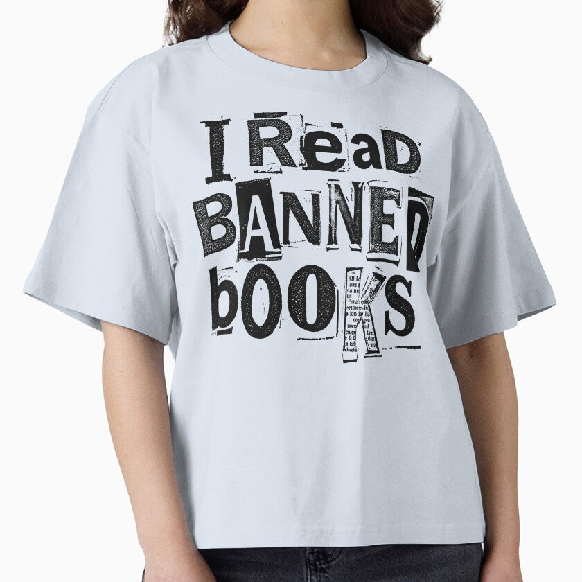 I Read Banned Books Funny Bookish Ransom Note Reader Library by GrandeDuc