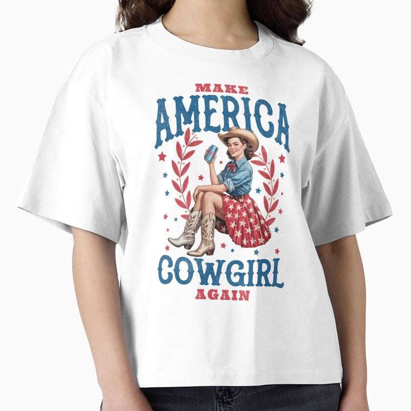 Make America Cowgirl Again Retro Western USA Design by CleanDecor