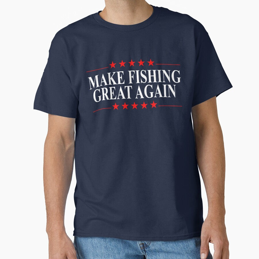 Make Fishing Great Again Funny Fishing Patriotic by funnytshirtemp