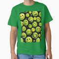 Acid Techno Smiley Face Pattern - 90s Rave by  ZenRave Designs