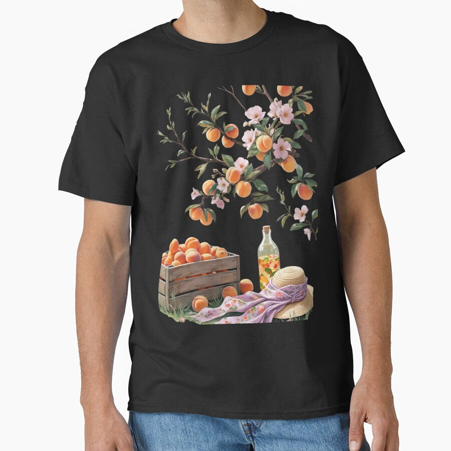 Among the Apricot Trees- A cottagecore picnic scene for slow-living vibes by Deezyned