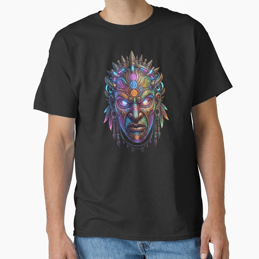 Tribal Psy Mask – Neon Spirit Face by RH Design Lab