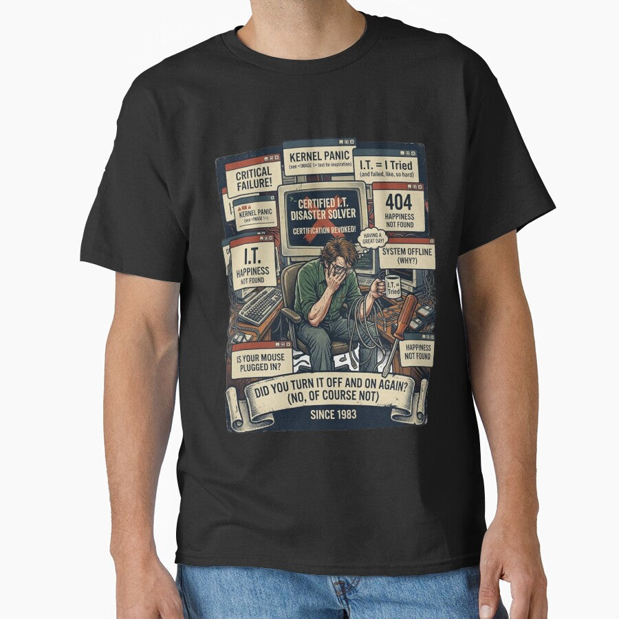 Error 404: Chill Not Found  Vintage IT Humor by KurtByteStudio