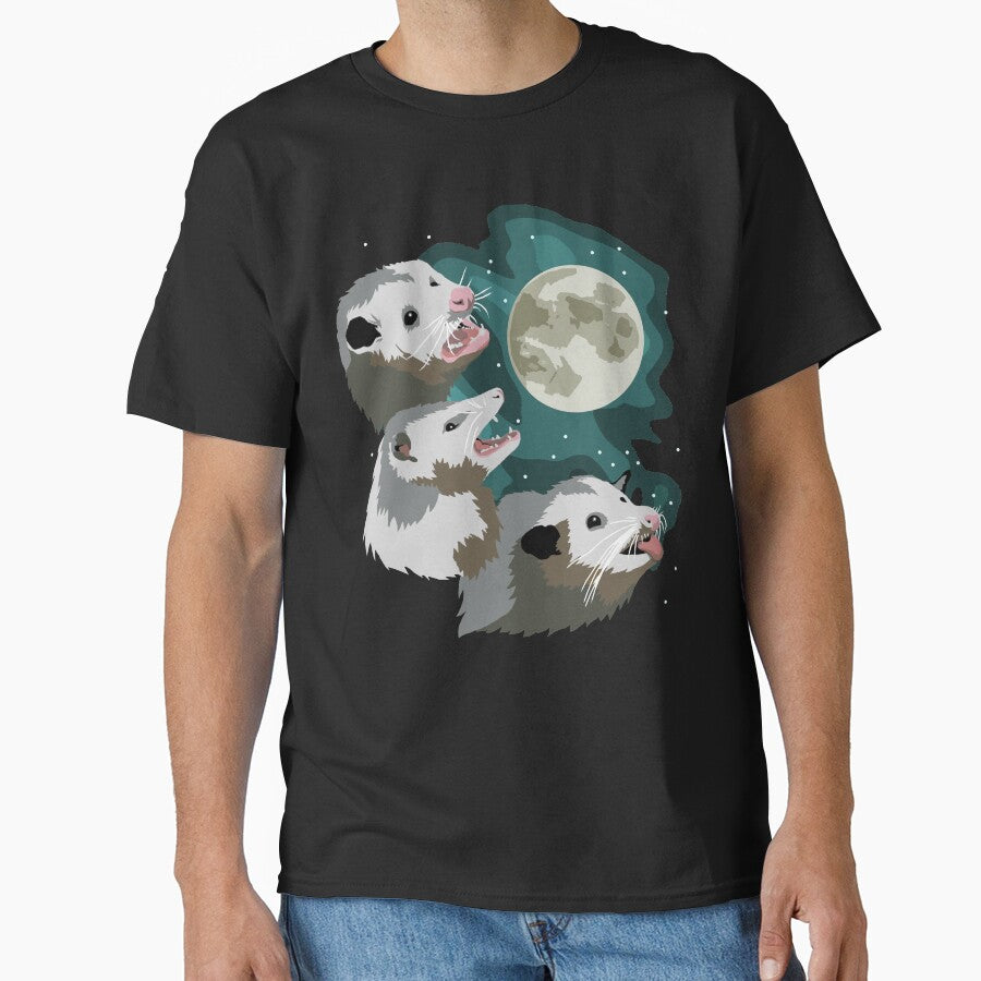 Three Possum Moon - Three Wolf Moon Parody Opossum Design by BoyPilot Goods