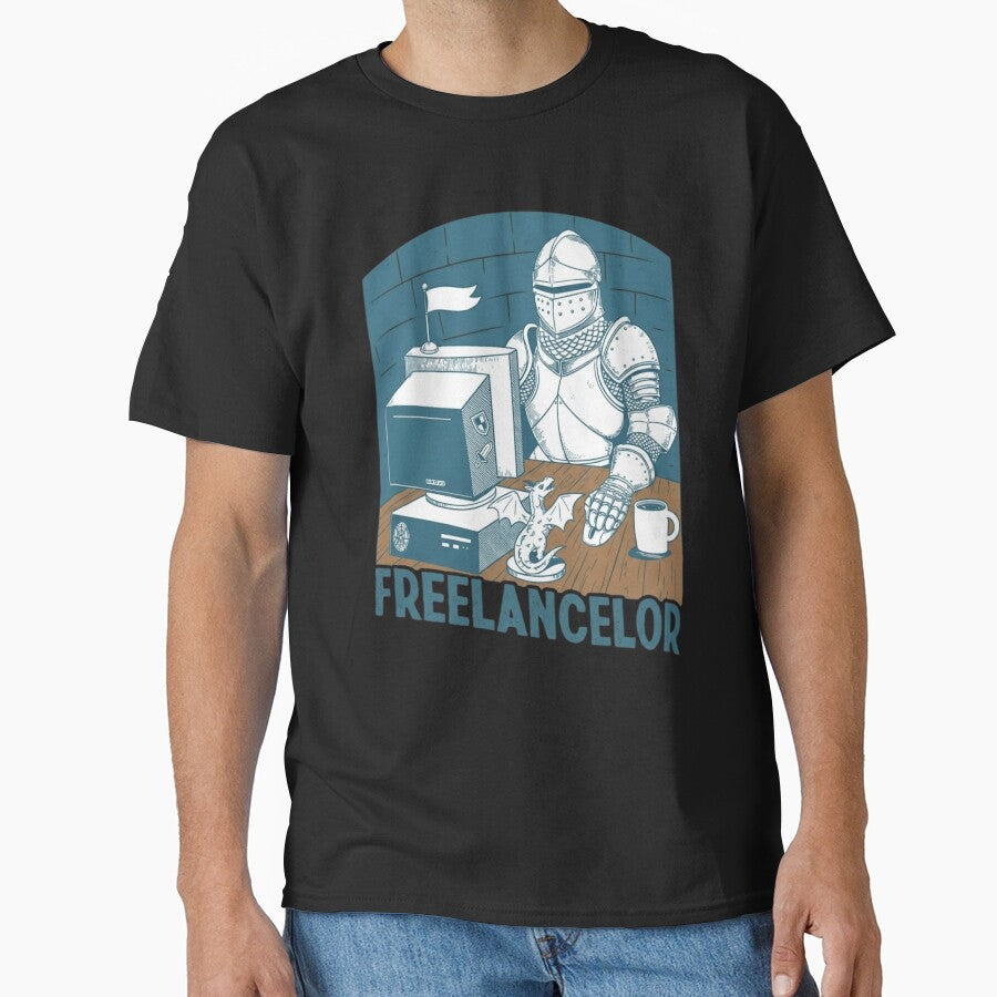Funny Freelancelor Knight Retro Computer Fantasy Freelancer Gift by haitrieuic96