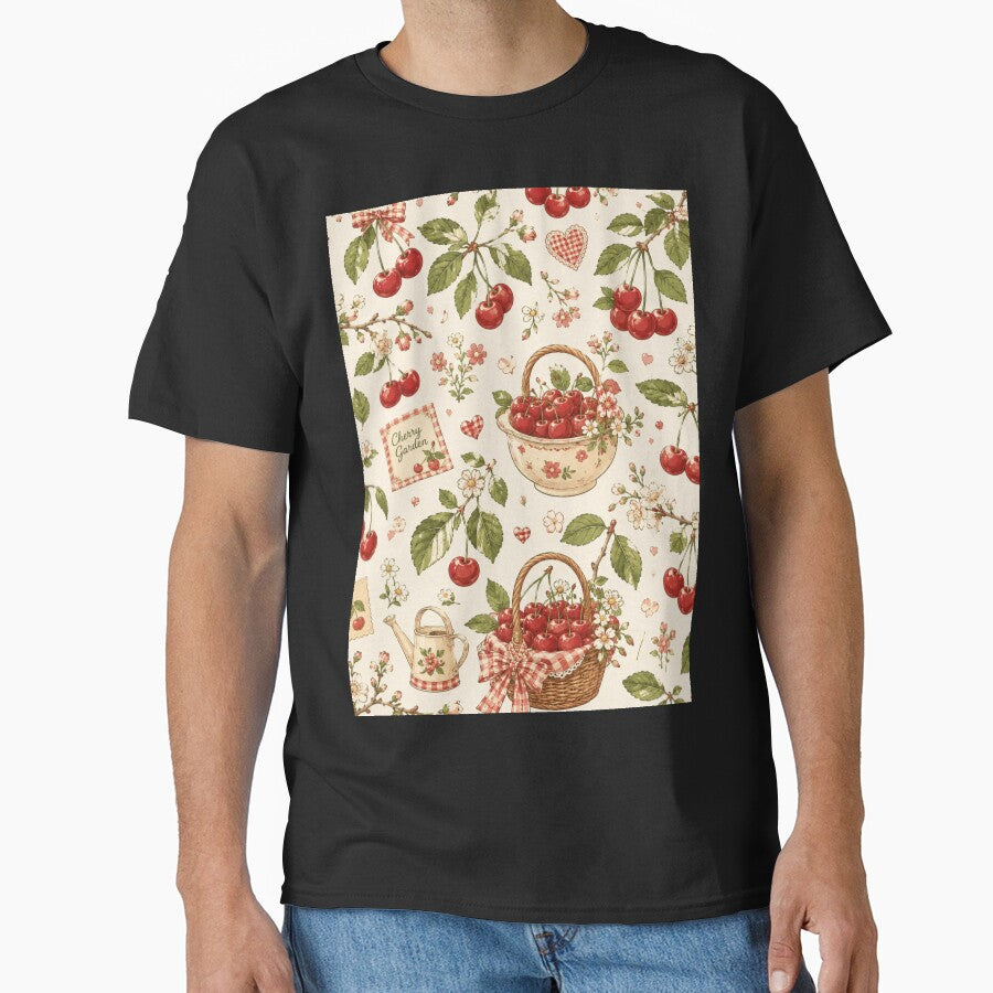 Cottagecore Cherry Garden Pattern by Aramdesing