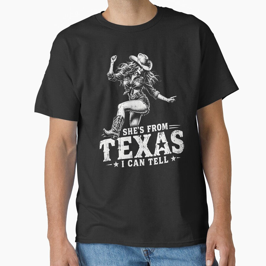 She’s From Texas I Can Tell – Western Cowgirl Boots Texas Girl Design by PosiMCreations