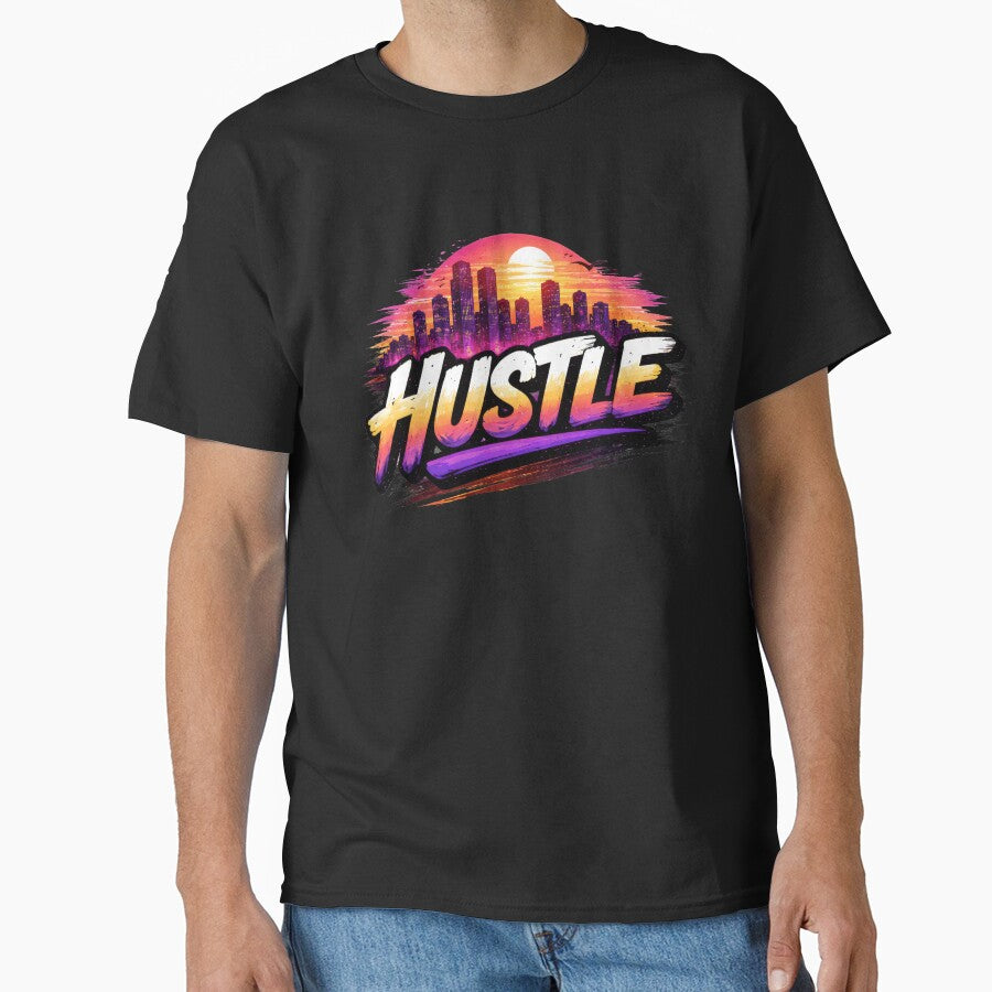 Hustle Retro City Sunset Synthwave. by Mr Lee