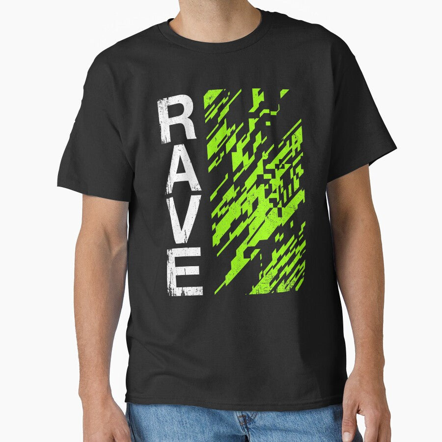 Neon Glitch Rave Streetwear Typography by TeNovaStudio