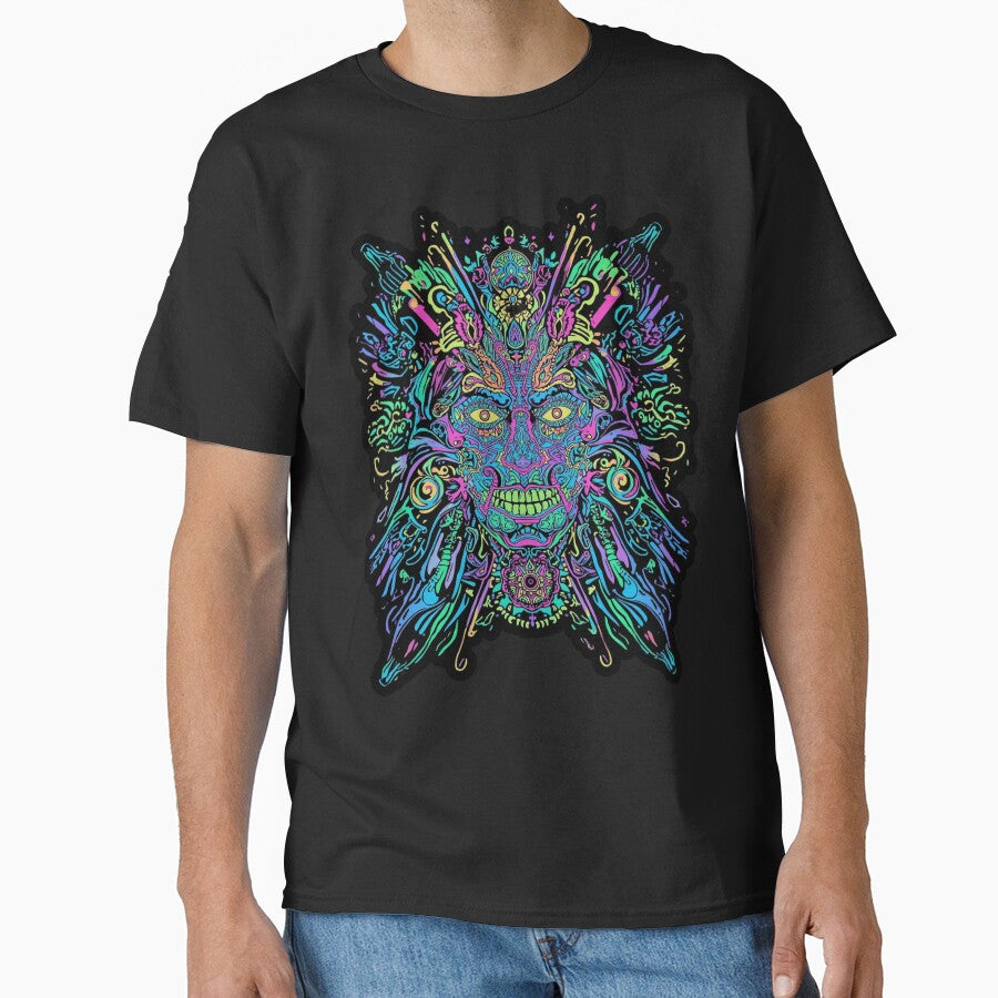 Neon Rave Tribal Mask Unisex Hoodies and Tees by NUCclothing