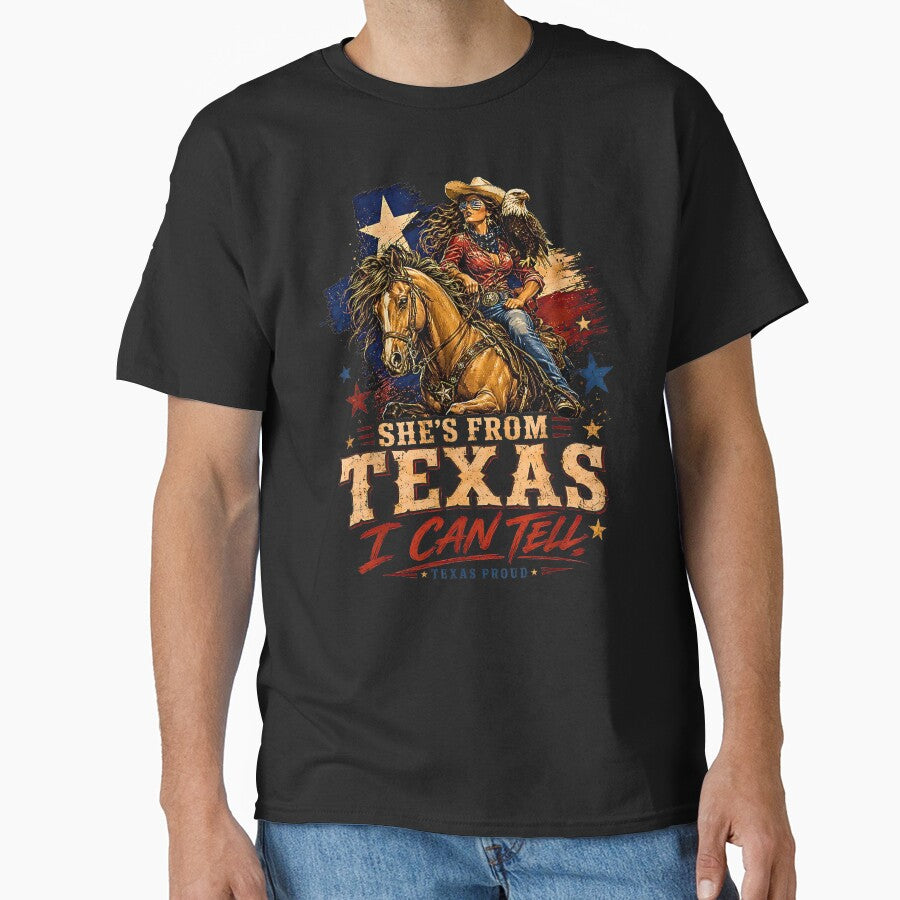 She’s From Texas I Can Tell – Western Cowgirl Boots Texas Girl Design by Rahamkshop