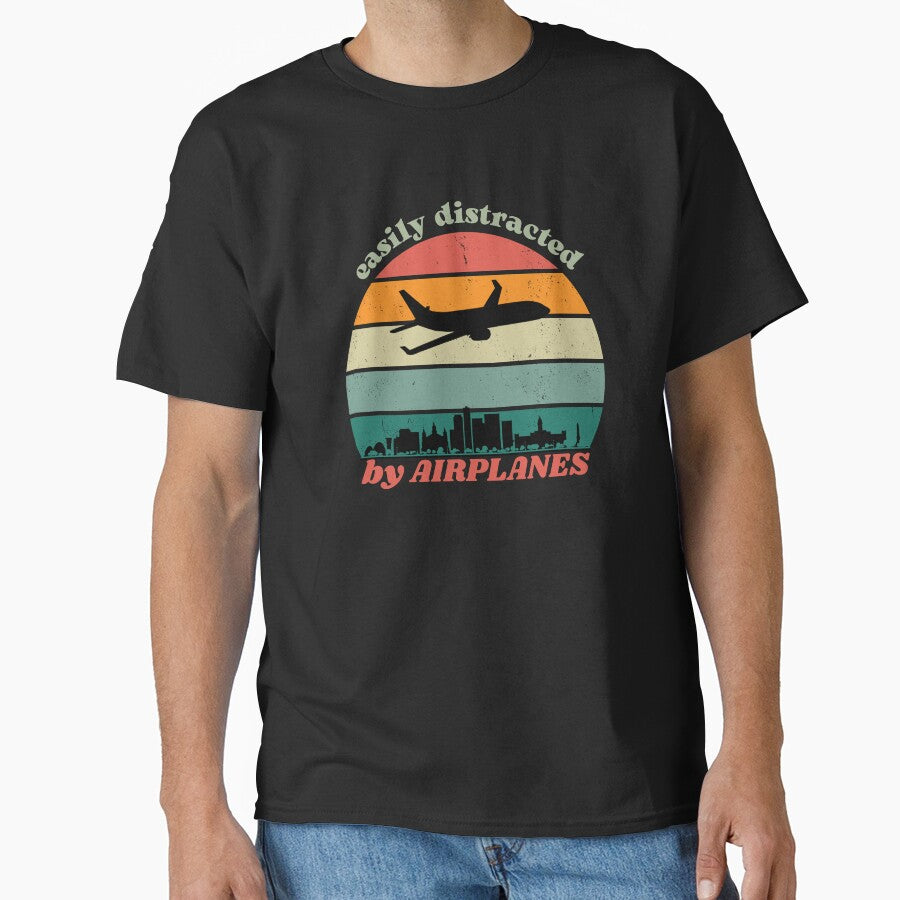 easily distracted by airplanes for pilots, flight attendants and aviation enthusiasts by AviationArtists