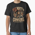 Red White & Cowgirl Wild And Free – Patriotic Western Cowgirl Country Design by PosiMCreations
