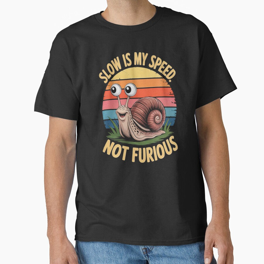 Slow Is My Speed Funny Snail Vintage Retro by MizoX7