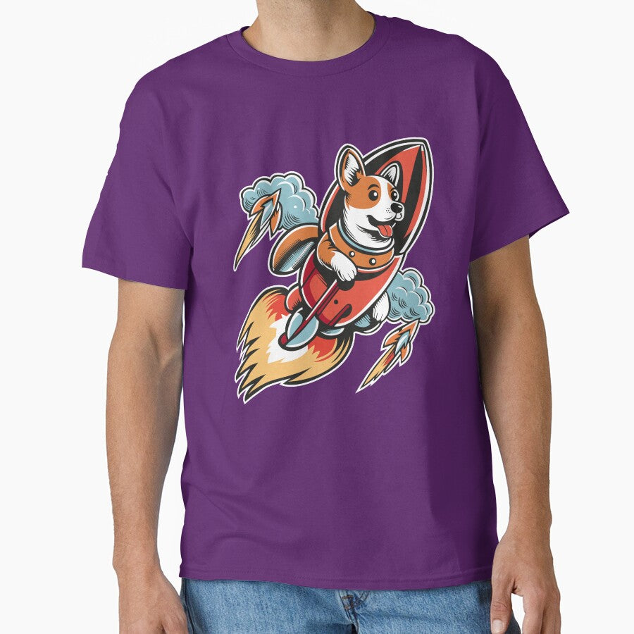 Puppy in a Rocket – Cute Space Dog Adventure Design by MerlinWear