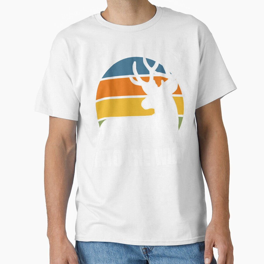 Into The Wild - Retro Vintage Sunset Deer by Peishan02