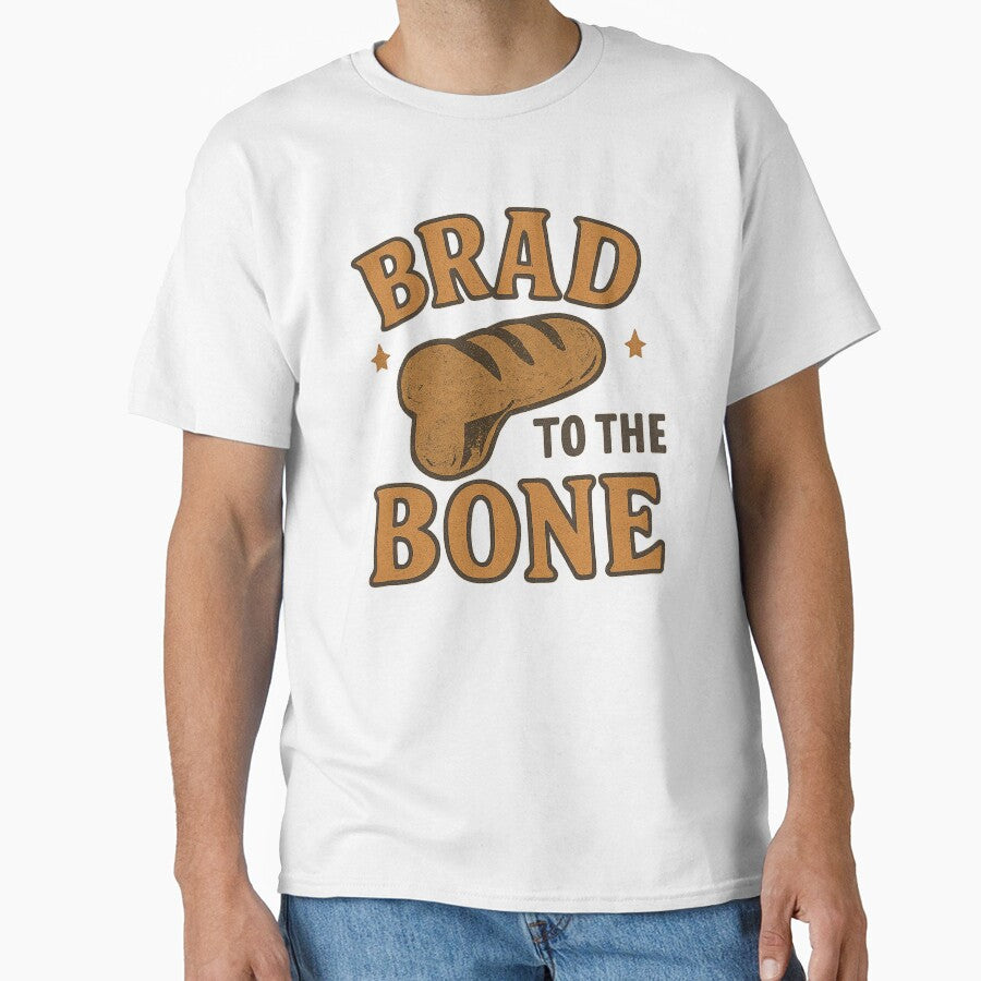 Brad to the Bone – Funny Bread Pun Retro Vintage Design by Pun&Done