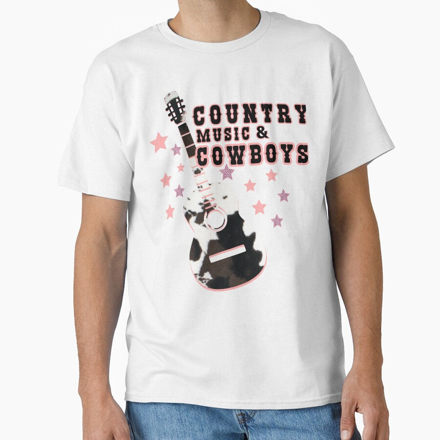 Country Music & Cowboys With Stars and Guitar by handsoftime2020