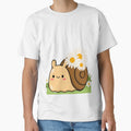 Snail with a Flower – Slow and Bloom Whimsical T-Shirt by OursLab