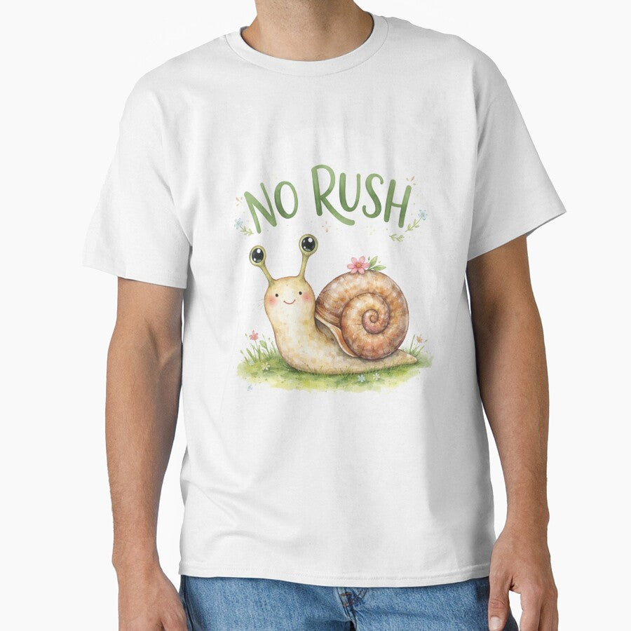 No Rush – Slow is also a pace – Cute snail illustration by Art by M.H.