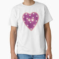 purple polka dot heart button by teethfairy