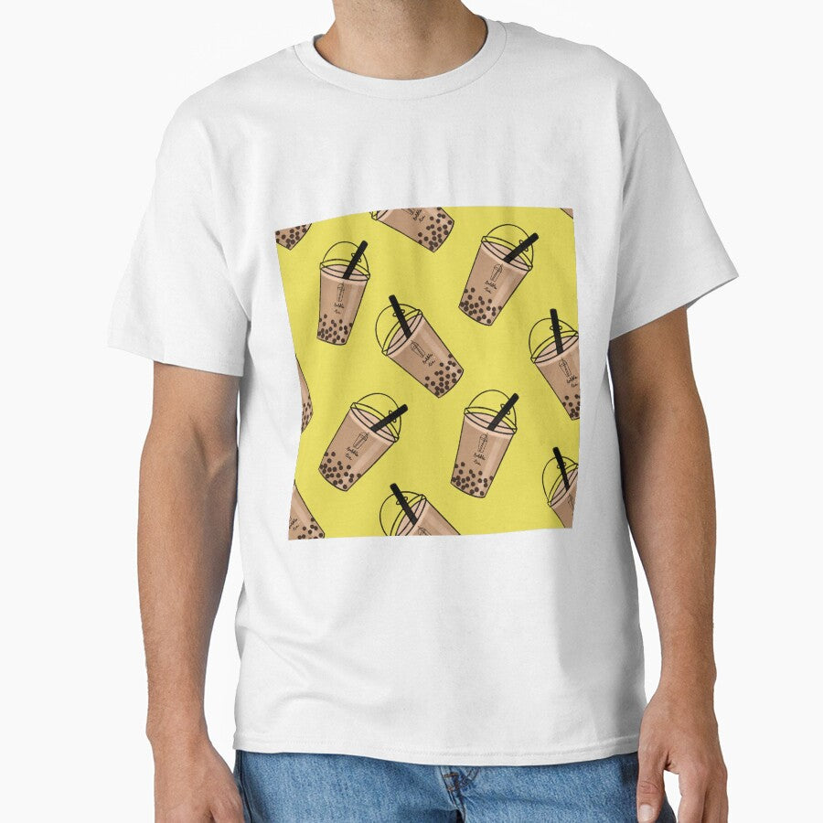 Milk Tea with Boba Pattern by owliedesign