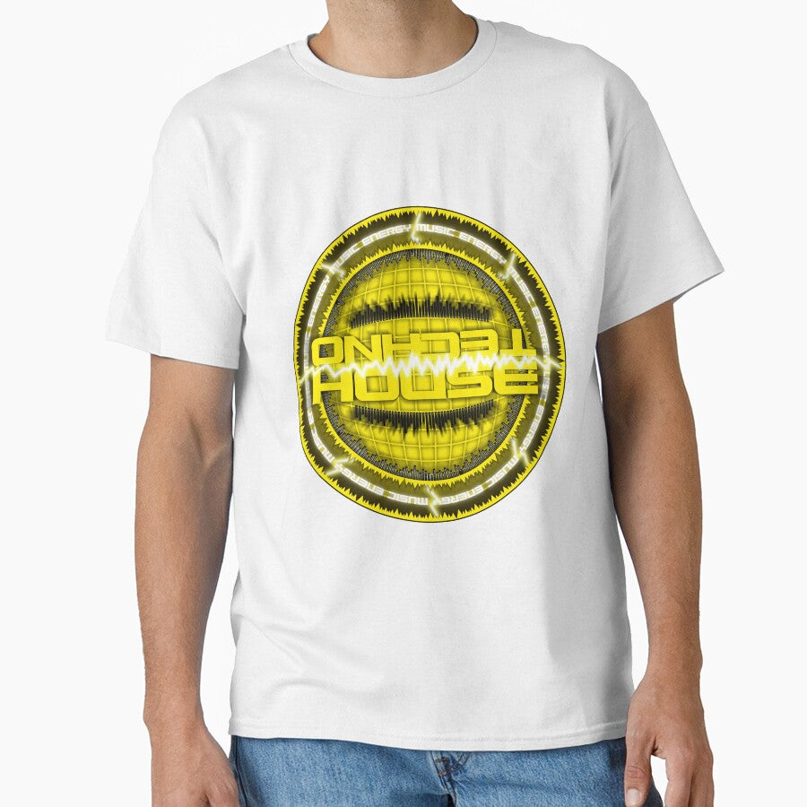 Neon Yellow Tech House Electronic Emblem by Libérica Studio