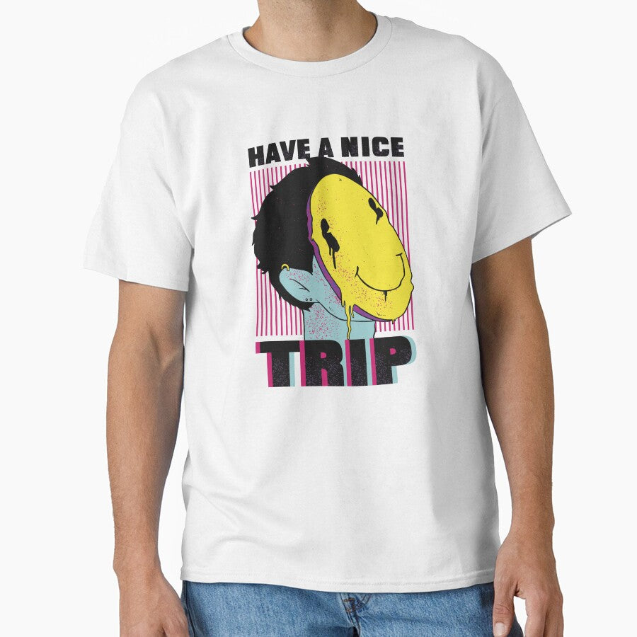 Have a Nice Trip Design with Smile on a man's face by DresslessDesign