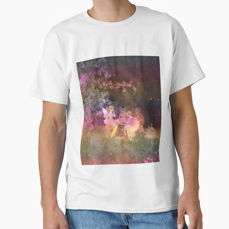 Vintage Art : Fairies and Koala Picnic : Pastel Rainbow Edition by Shloo