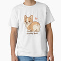 Corgi Fluffy Butt Cute Kawaii Puppy by MJ ART