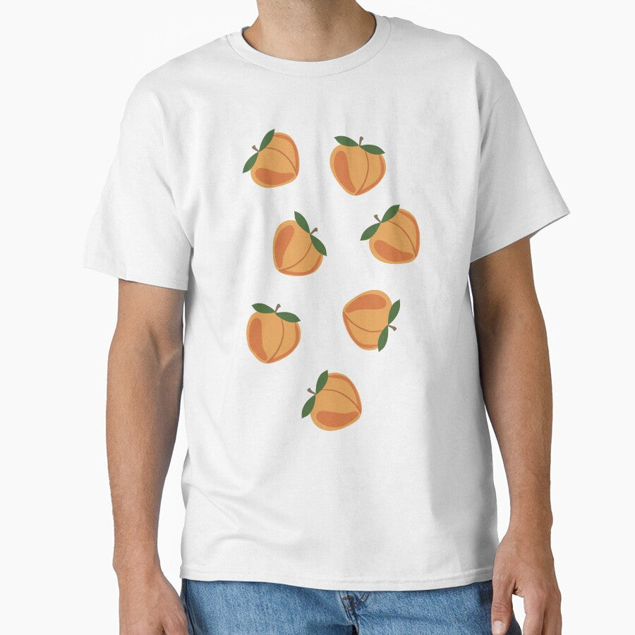 Retro Heart Shaped Peach Illustration by K Design Store