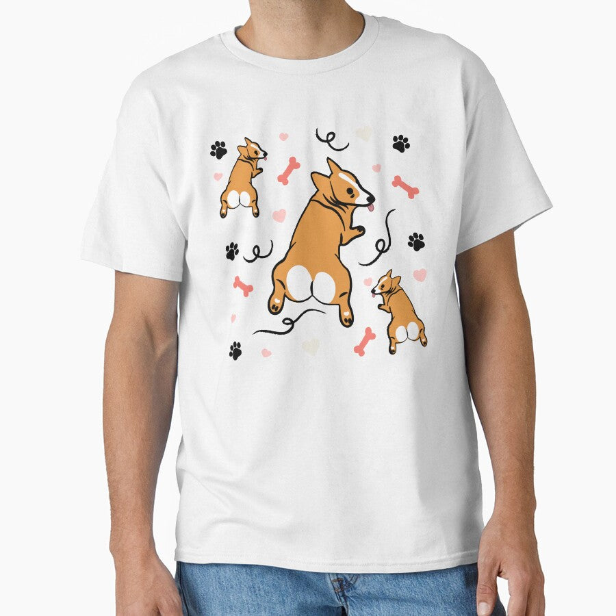 Corgi butts and bones by Paperfly Studio