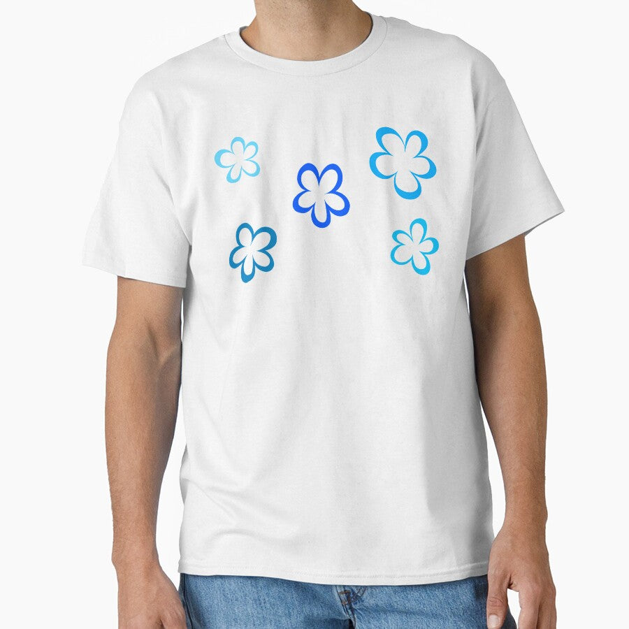 Funky Blue Retro Flowers Sticker Pack by that5280lady