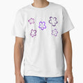 Funky Purple Retro Flowers Sticker Pack by that5280lady