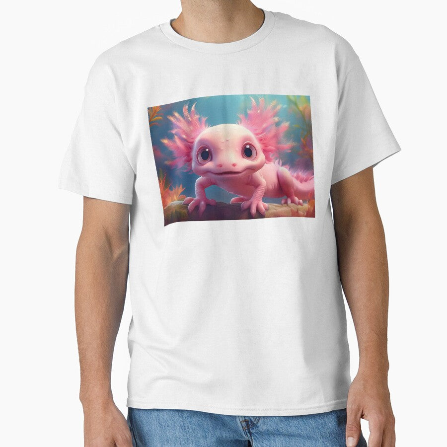 pink , fluffy axolotl by Photogold Photo Gifts